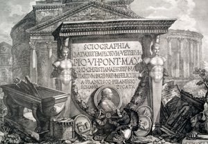 Tafel LXXIII-IV Capriccio von architektonischen Ruinen und Antiquitäten, Illustration für das Kapitel 